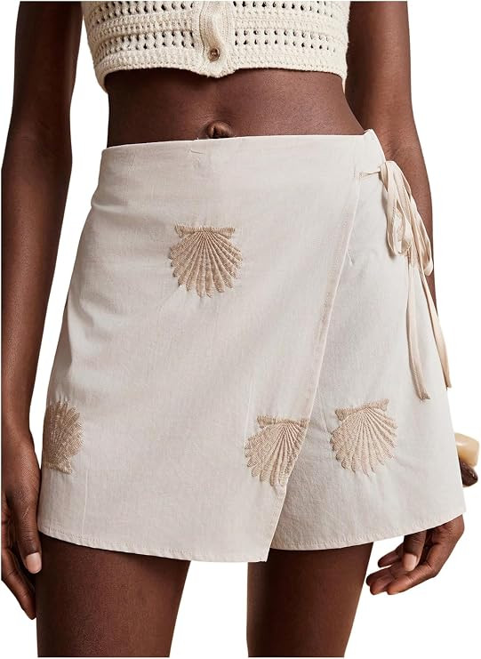 SweatyRocks Women's Boho Mini Skirts Floral Shorts Tie Side Wrap Elastic Waist Summer Skorts Beac... | Amazon (US)