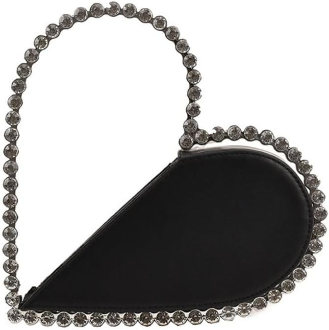 Women's Evening Clutch Bag, Love Shape Evening Clutch Handbag, Metal Handle Rhinestone Clutch Pur... | Amazon (US)