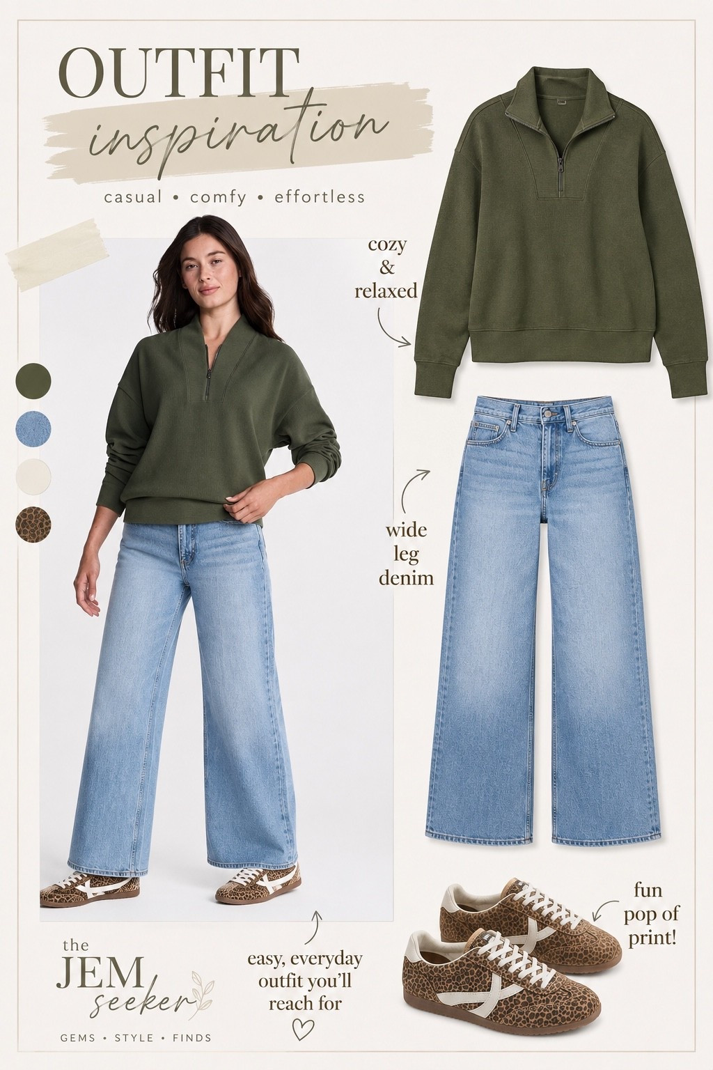 The olive + light denim + leopard is such a good combo. Very “I threw this on” while actually looking completely put together. 🤎🐆💚

#WalmartFinds #WalmartPartner

#LTKootd #LTKmomlife