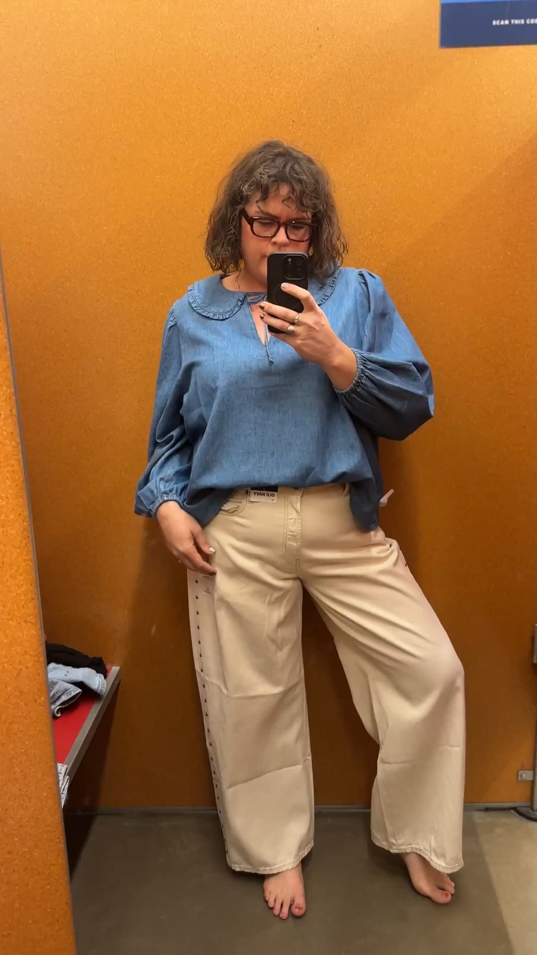 Trying on this combo and it’s giving classic with a twist. The white studded wide leg denim instantly feels elevated but still easy to wear, and this chambray blouse with the Peter Pan collar might be one of my favorite finds lately. The details make it feel special without trying too hard, just effortless, pulled-together denim on denim.

#plussize #midsize #size16 #curvystyle #styleinspo #plussizeootd #midsizeootd #plussizestyle #midsizestyle #fashionforall #curvy #curvyfashion #bodyneutrality #curvygirlstyle

#LTKPlusSize #LTKStyleTip #LTKMidsize