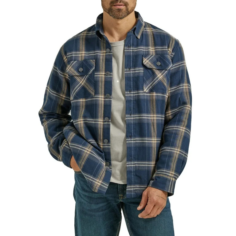 Wrangler Men's Long Sleeve Heavyweight Shirt | Walmart (US)