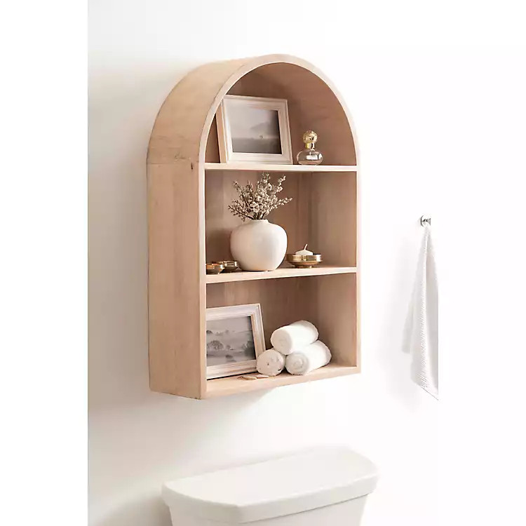 Natural 3-Tier Arch Arcott Wall Shelf | Kirklands Home | Kirklands