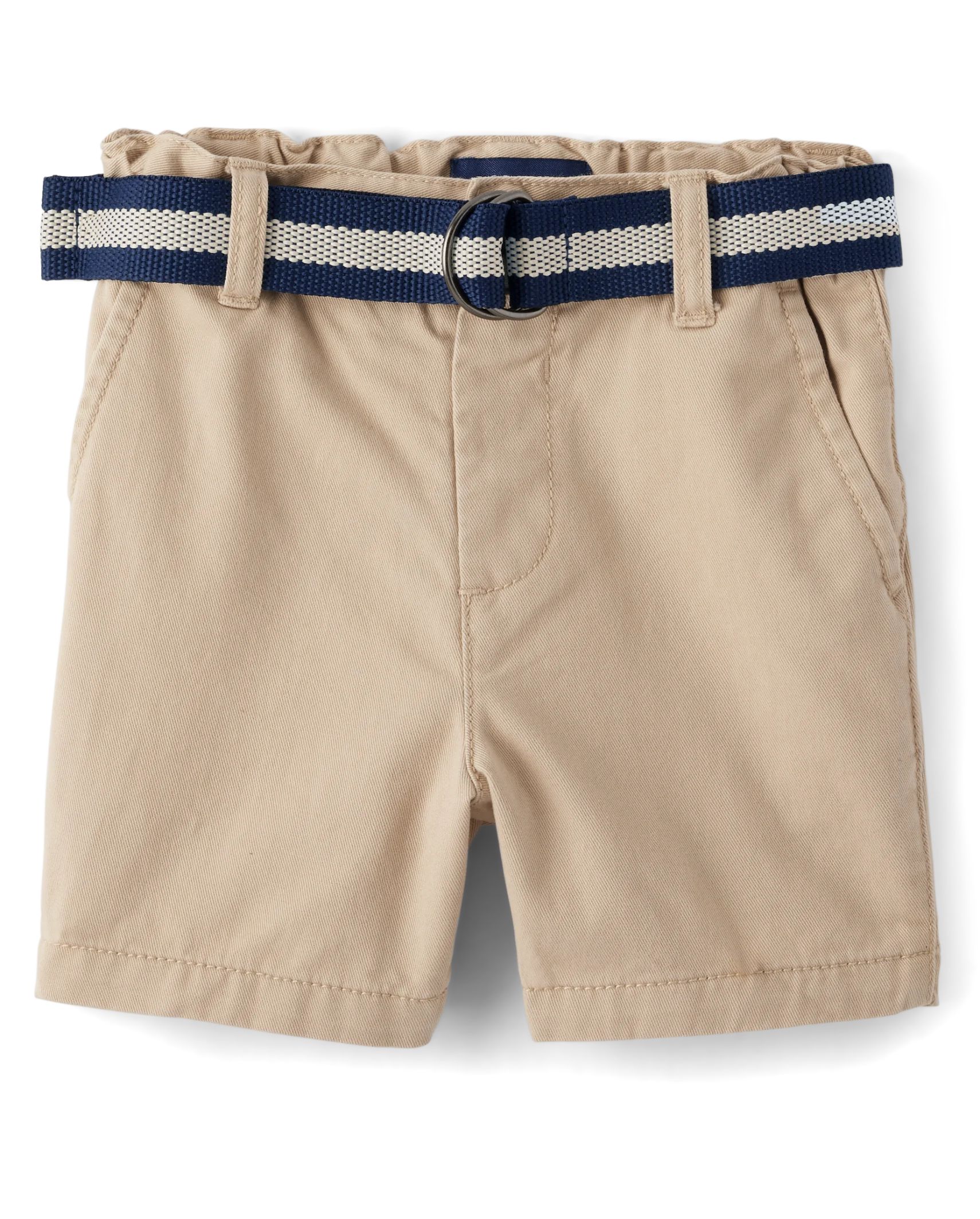 Baby And Toddler Boys Belted Chino Shorts - toast | The Children's Place