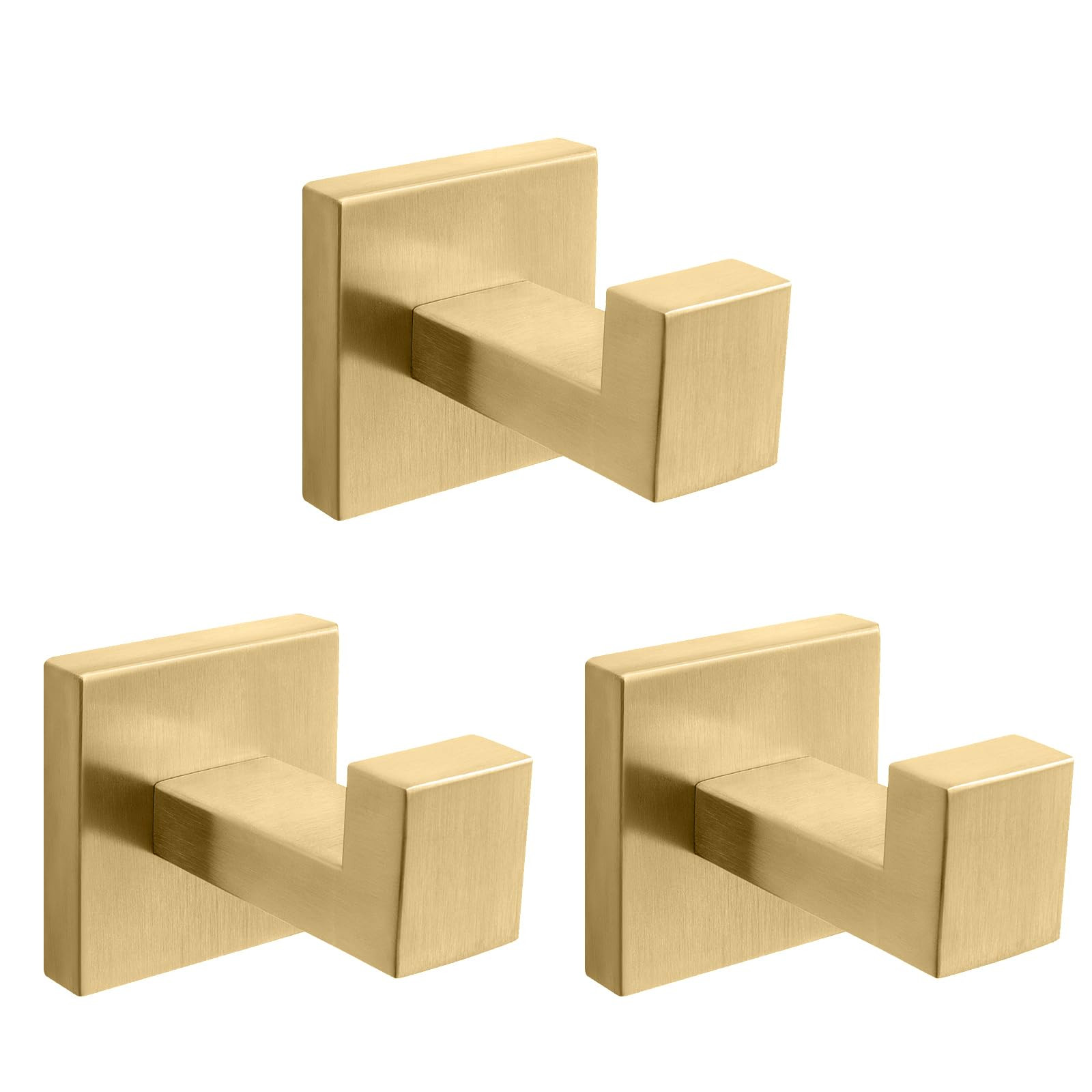 NearMoon Bath Towel Hooks -SUS304 Stainless Steel Square Clothes Robe Hooks Hanger, Heavy Duty Co... | Amazon (US)