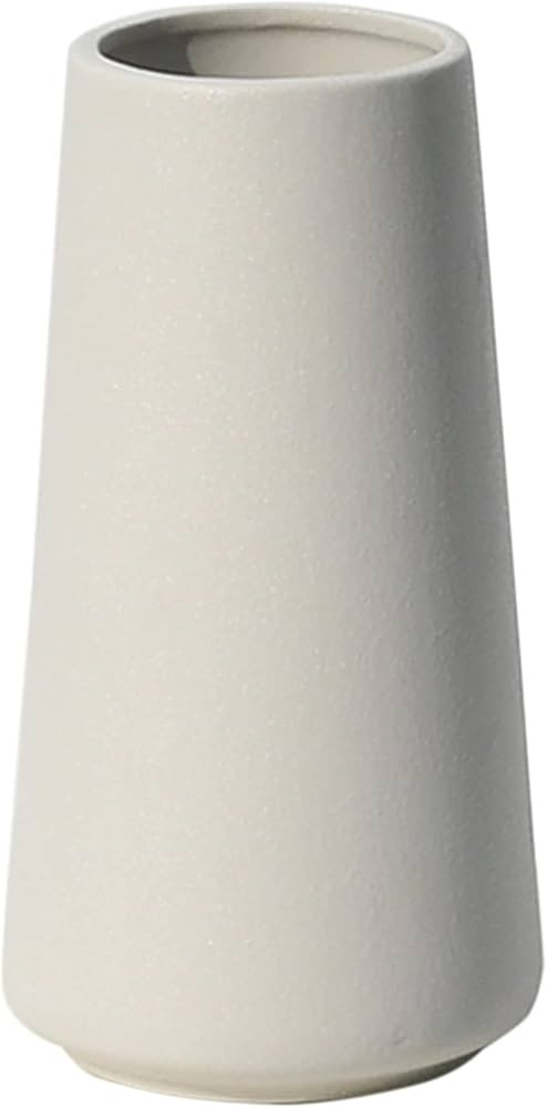 Mandy's White Ceramic Vase for Tulip Pampas Calla Lily Poppy, Centerpiece for Home Décor, Kitche... | Amazon (US)