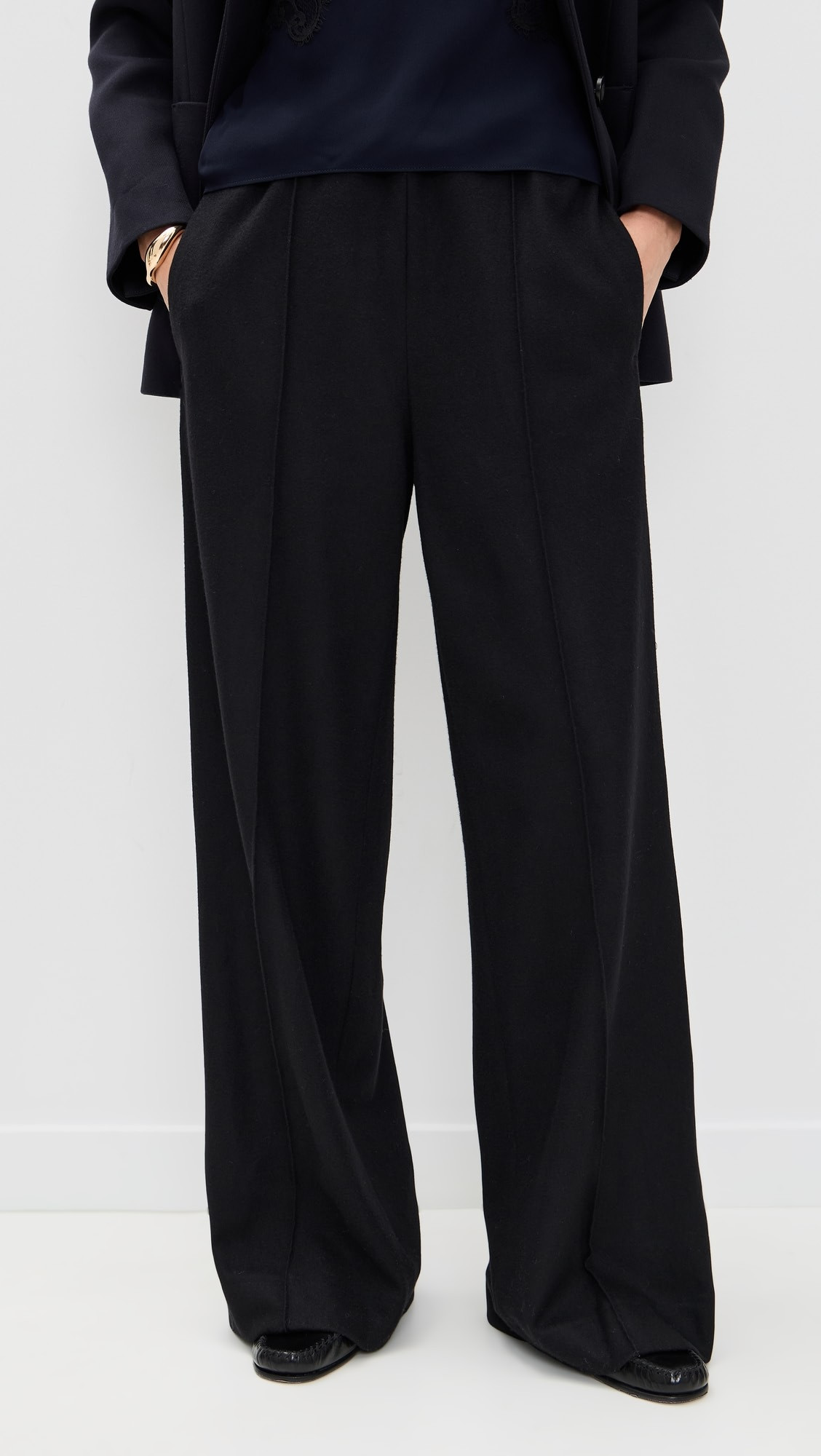 Mid Rise Satin Combo Pull On Pants | Shopbop