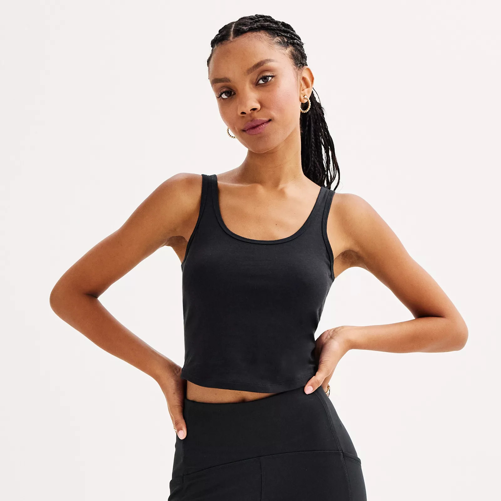 Juniors' SO® Cropped Double Scoop Tank Top | Kohl's