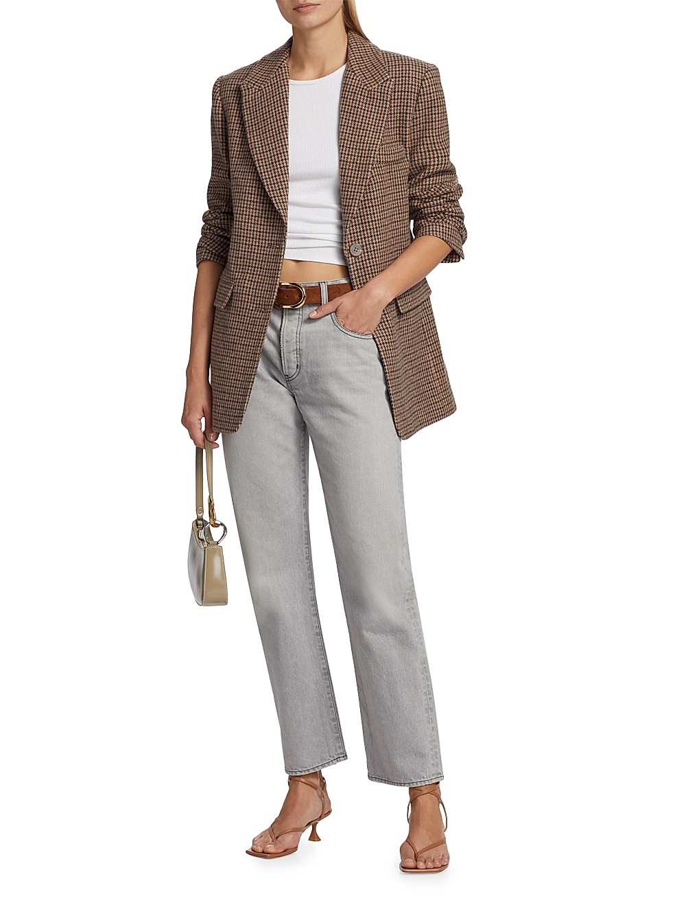 Pauline Houndstooth Elongated Blazer | Saks Fifth Avenue