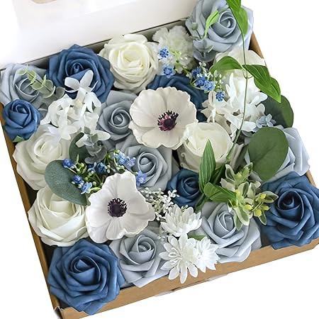 Lookein Artificial Flowers for DIY Wedding Decoration Bridal Bouquet Table Centerpieces Flower Ga... | Amazon (US)