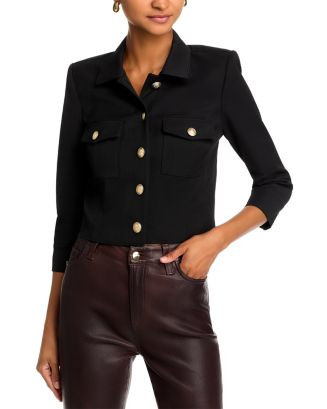 L'AGENCE Kumi Button Front Crop Jacket | Bloomingdale's Women | Bloomingdale's (AU)