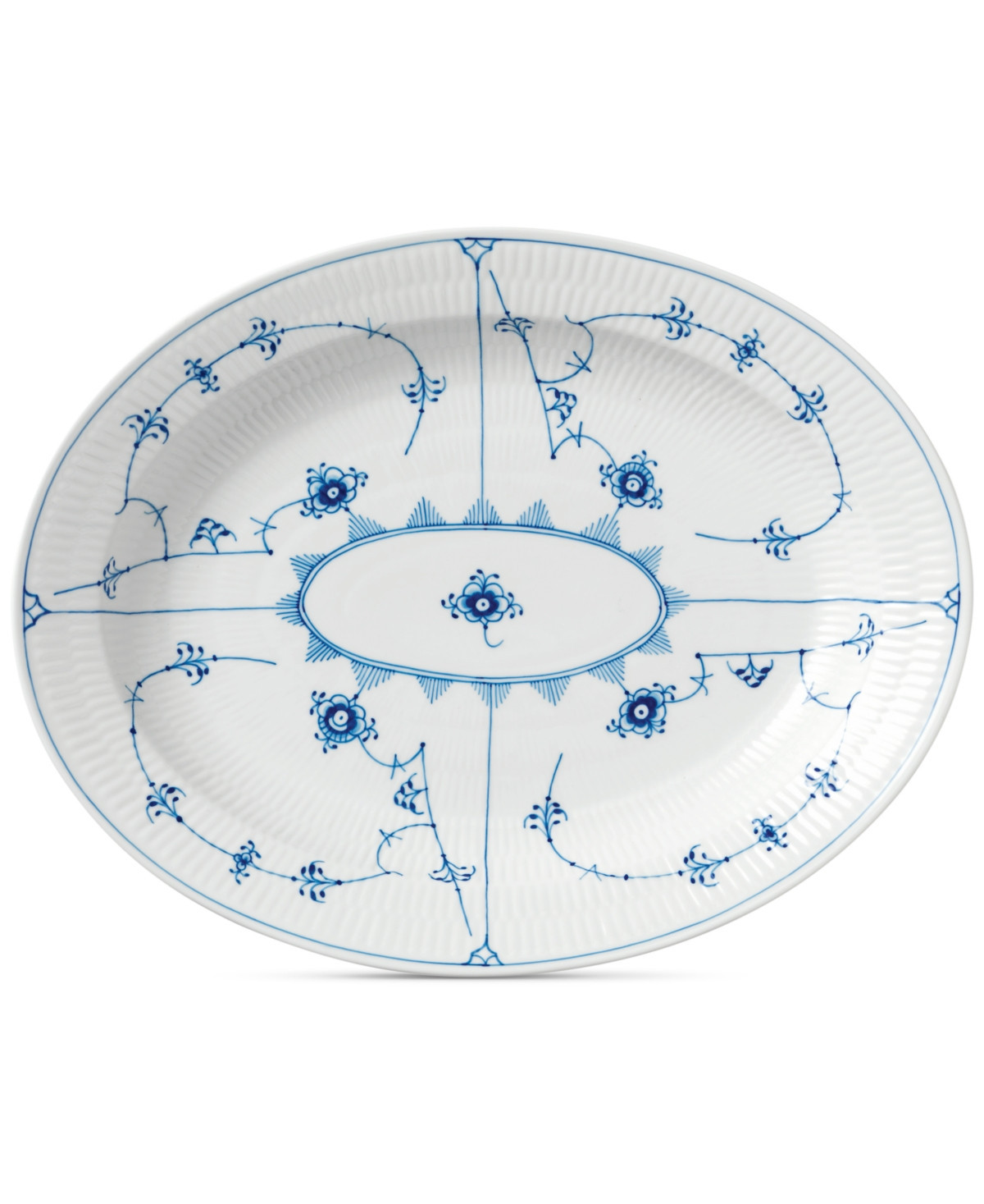 Royal Copenhagen Blue Fluted Plain Large Oval Platter - Multi | Macy's