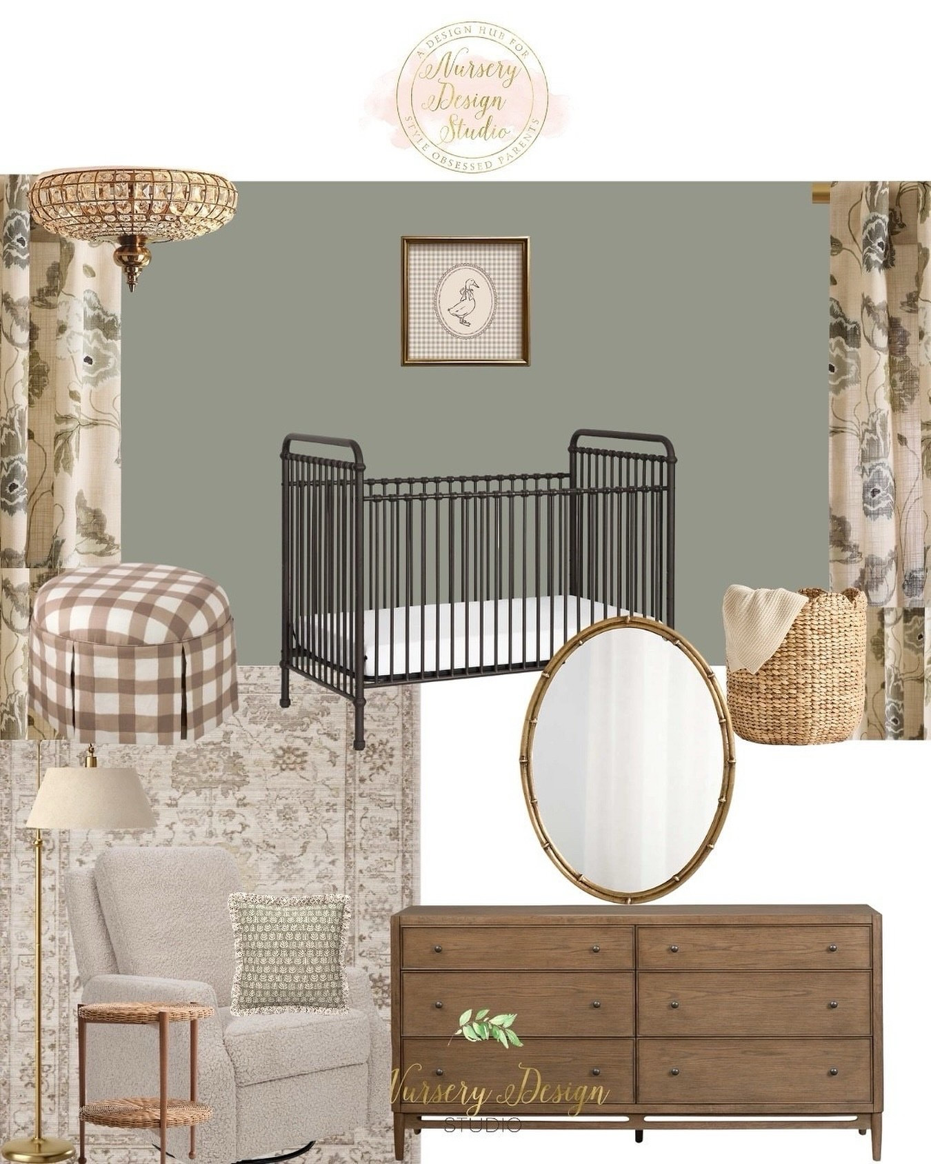 A timeless blend of calm and character — Millie’s nursery layers soft greens, warm woods, and a hint of modern black for a space that feels effortlessly elevated. 💗



#LTKBump #LTKmomlife #LTKHome