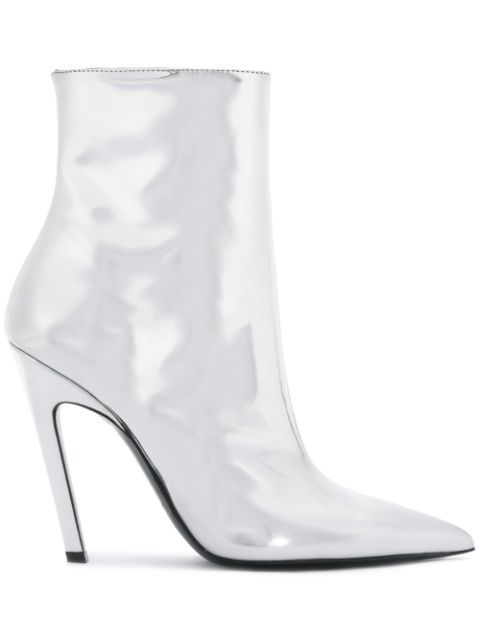 Silver Talon Mirror 80 Ankle Boots | Farfetch (US)