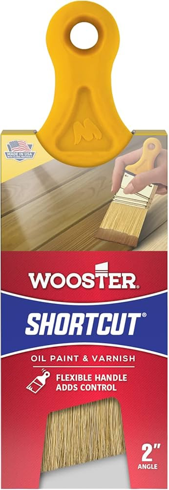 Wooster Brush Z3215-2 Shortcut Bristle Angle Sash Paintbrush, 2-Inch, 2 Inch, White,Yellow | Amazon (US)