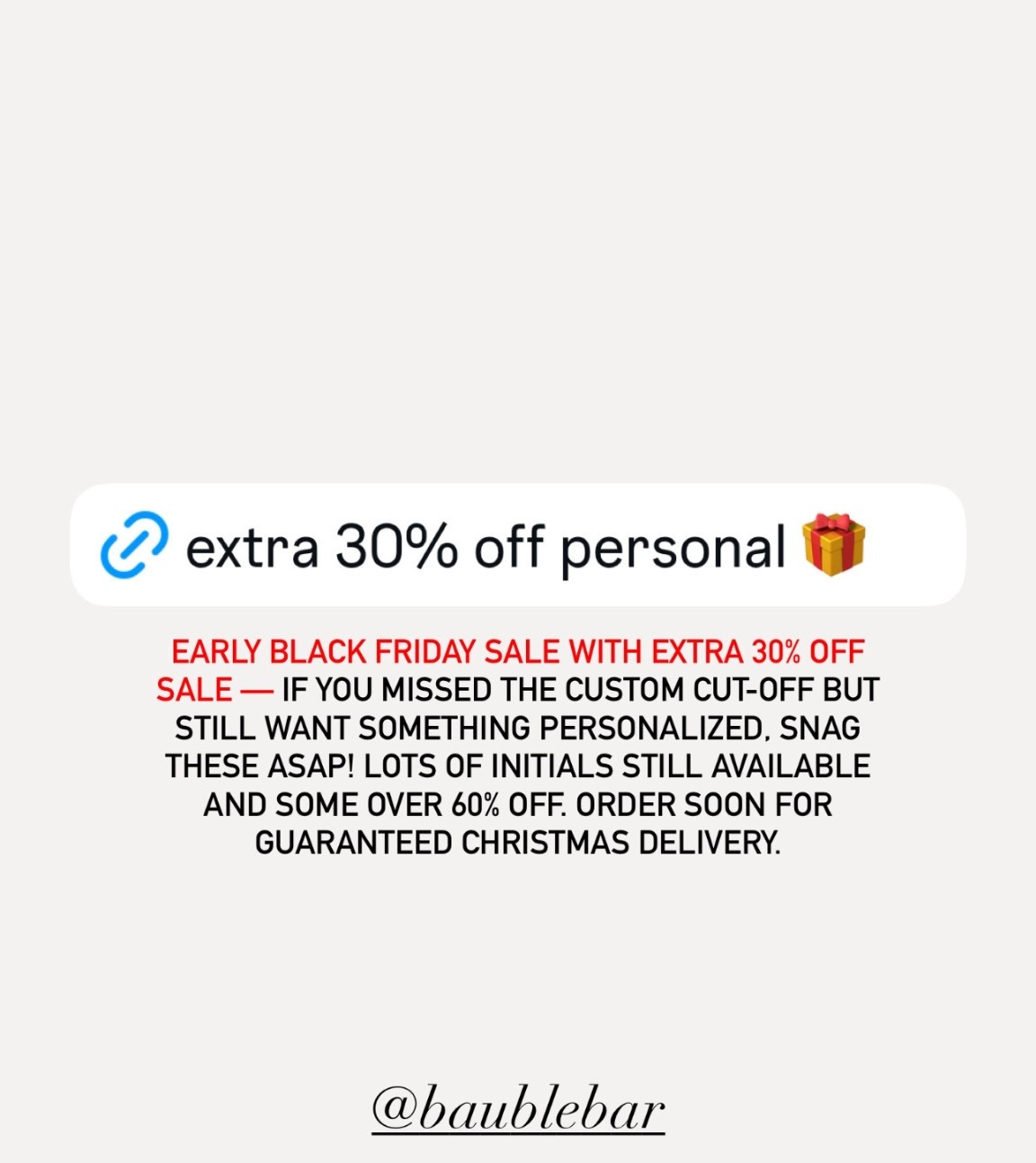 EARLY BLACK FRIDAY ACCESS WITH EXTRA 30% OFF SALE | Baublebar personalized gift ideas 🎁  | snagged some of these for some special people in my life already | prices as marked

Christmas gift guides | holiday gift ideas | gifts she’ll love | gifts for teen and tween girls | holiday finds | gift closet must haves | sale on sale 

#LTKGiftGuide #LTKHoliday #LTKCyberWeek