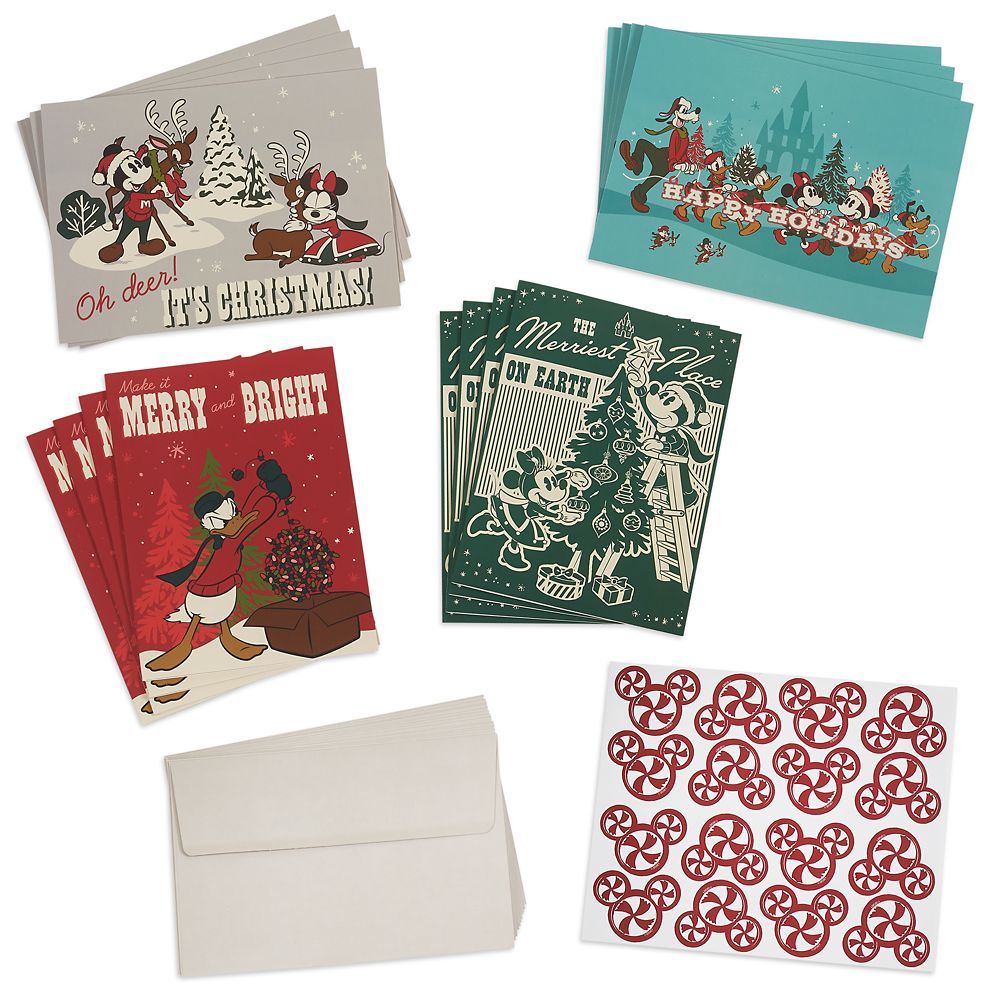 Mickey and Friends Christmas Greeting Card Set | Disney Store