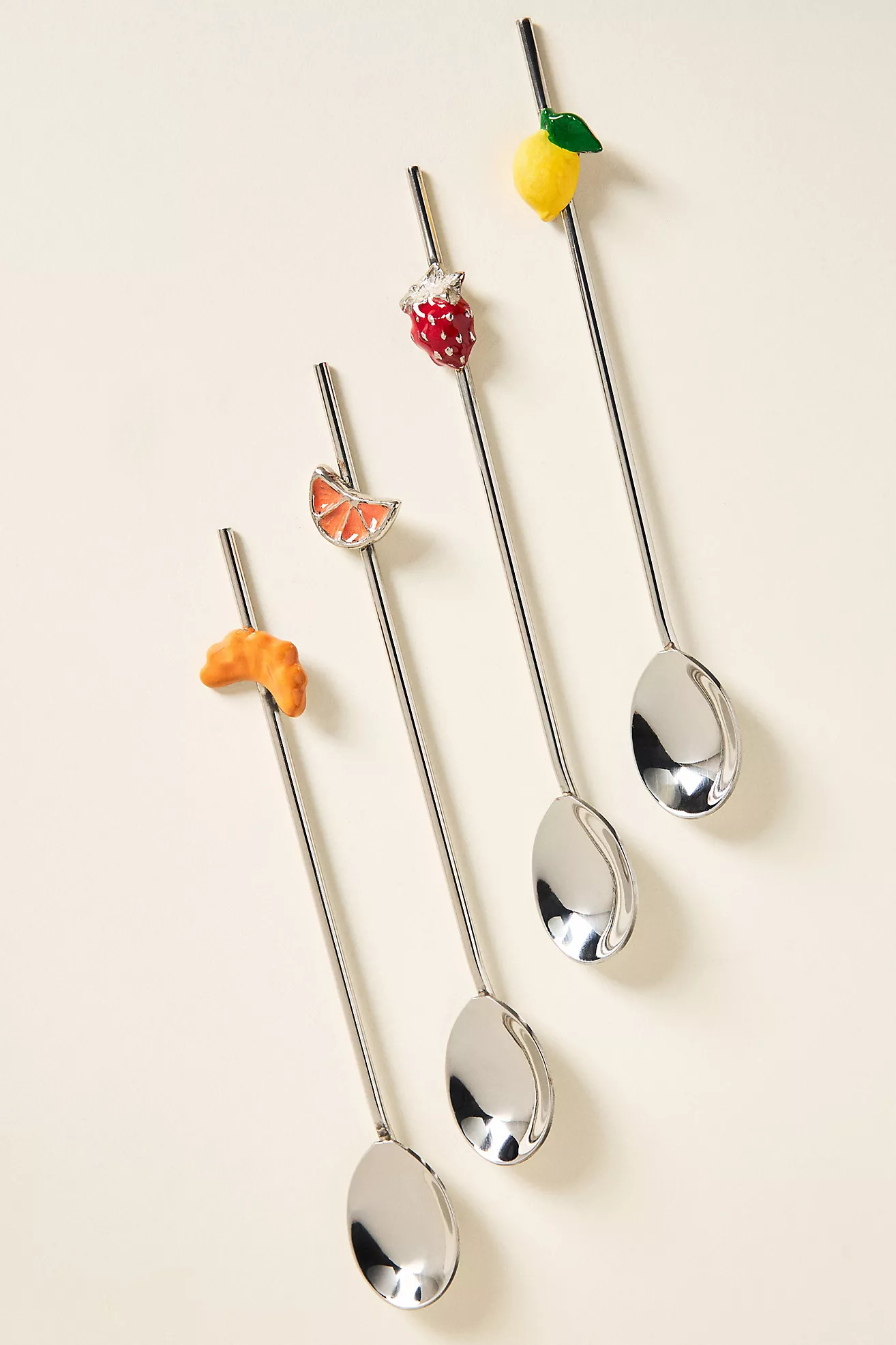 Delice Cocktail Spoon Straws, Set of 4 | Anthropologie (US)