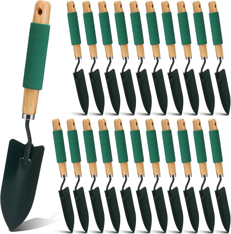 24 Pcs Gardening Shovel Heavy Duty Digging Trowel Wood Handle 14 Inch Flower Planting Tool for Co... | Amazon (US)