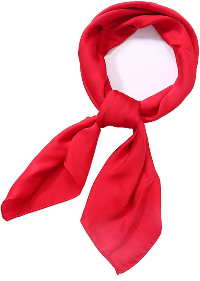 Scarf Satin Square Neck hair scarfs for Women 27" x 27" | Amazon (US)