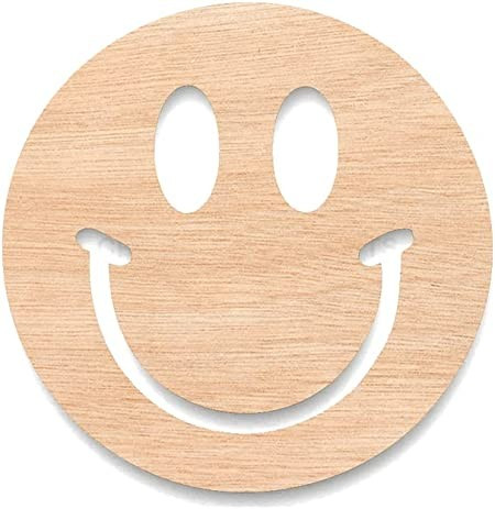 Unfinished Wood for Crafts - Smiley Face Shape - Cute - Large & Small - Pick Size - Laser Cut Unf... | Amazon (US)