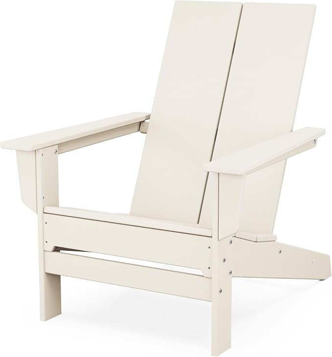 POLYWOOD Contemporary Modern Oversized Adirondack Chair in Sand | Amazon (US)