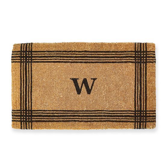 Personalized Doormat, Plaid Border, Monogrammed | Mark and Graham