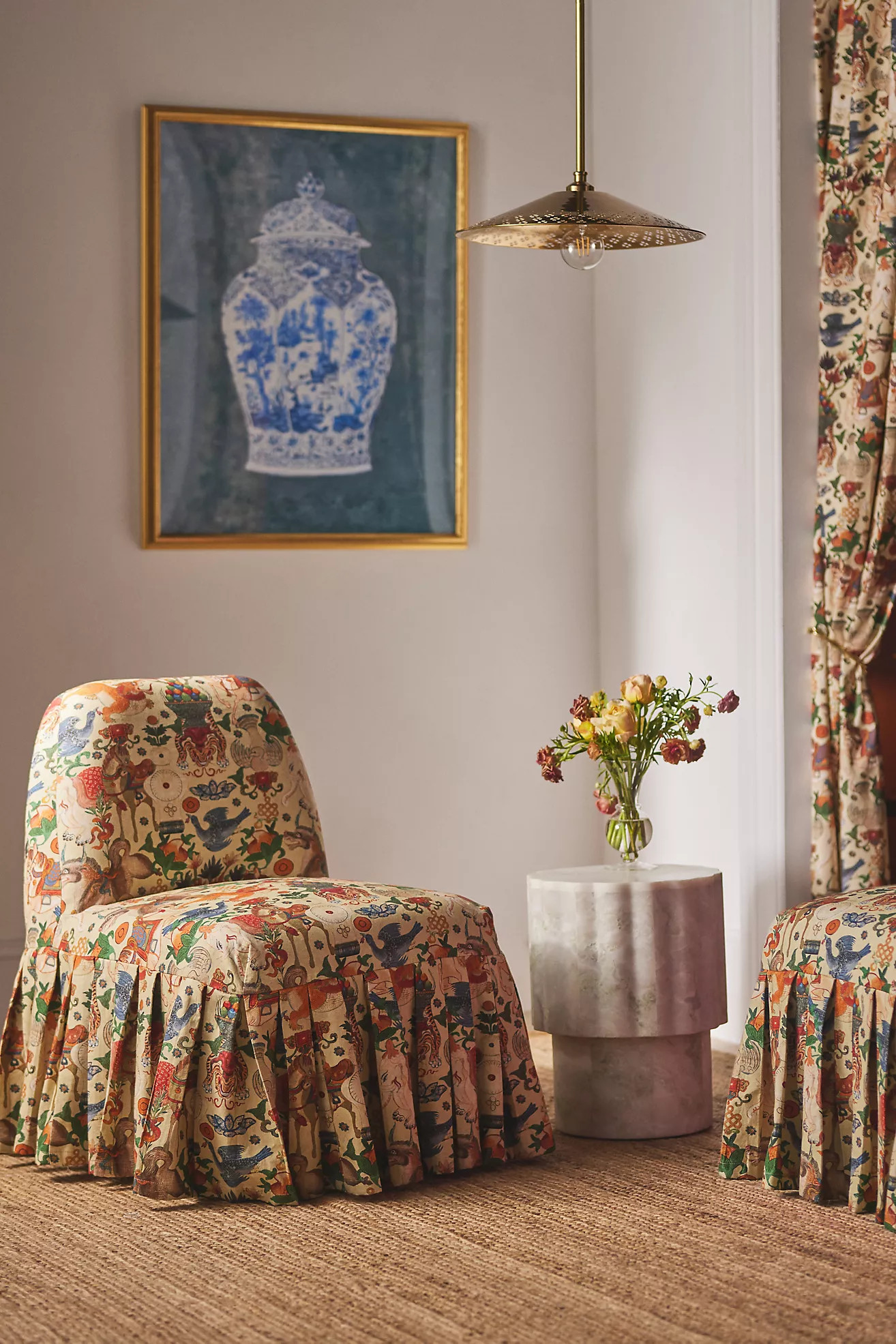 Amelia Woven Cotton Slipcover | Anthropologie (US)