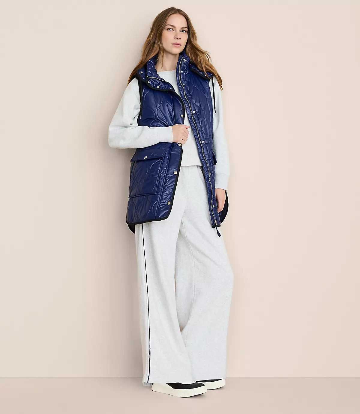 Lou & Grey Quilted Hooded Puffer Vest | LOFT