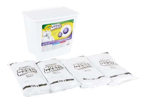 Crayola Model Magic White, 4-Pack (8 oz Each) – Air-Dry Modeling Clay Alternative for Kids, Christmas Gifts for Grandkids & Toddlers, Reusable Sculpting Material | Amazon (US)