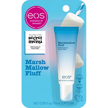 eos 24H Moisture Super Balm Marshmallow Fluff Lip Mask & Treatment Skincare 0.35 fl oz | Walmart (US)