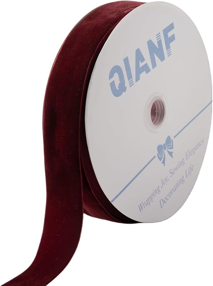Velvet Ribbon, 1 1/2-Inch by 25-Yard Spool (Burgundy) | Amazon (US)