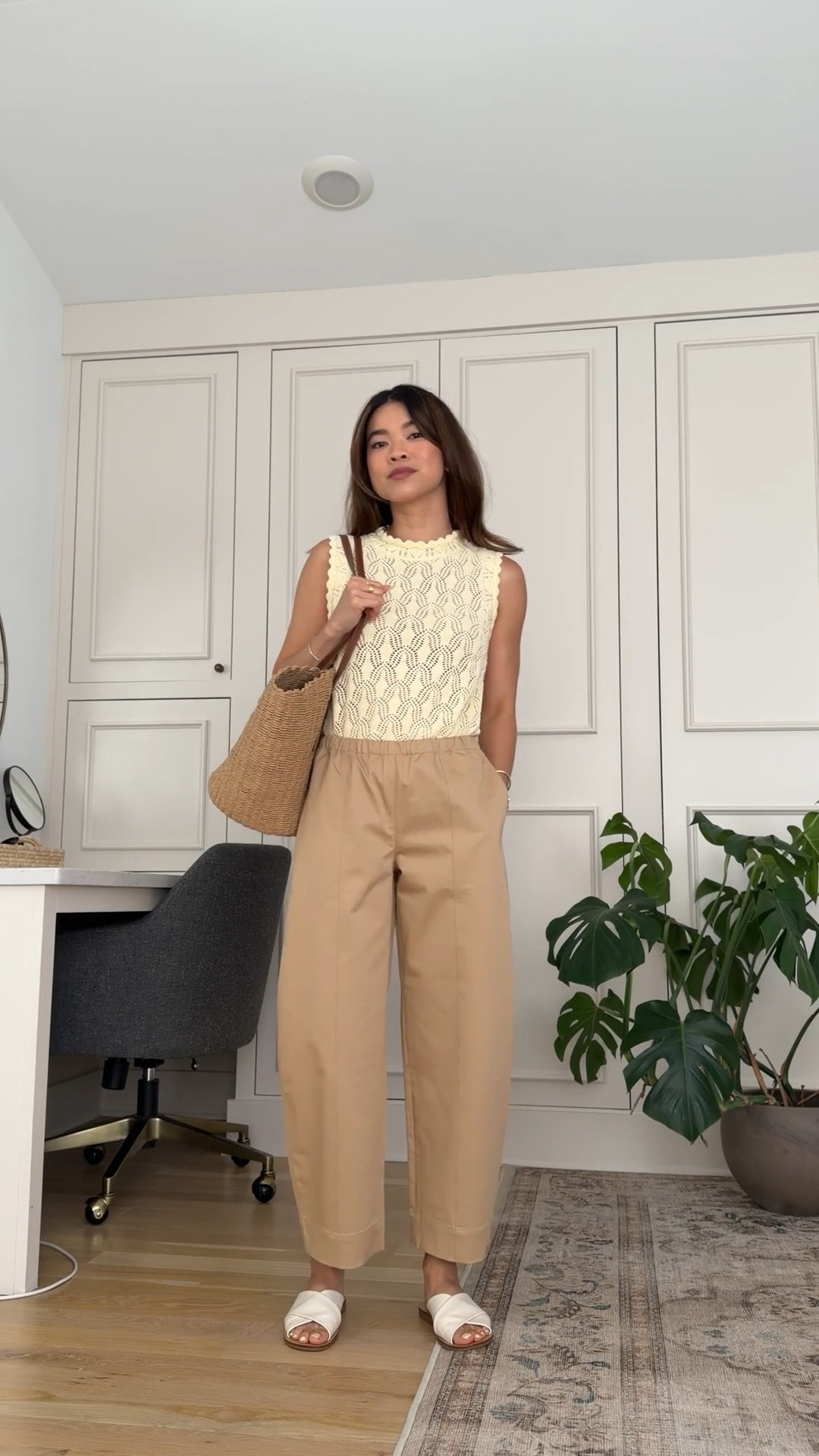 Sizing info:
•Yellow lace tank size XS 
•Tan pants size 2XS in Hourglass Tan

petite fashion, get dressed with me, outfit inspiration, ootd, nashville outfit, Nashville influencer, petite style, vacation style, casual outfits, mom style, petite pants, spring outfits, spring outfit info, spring pants, spring outfit idea, spring top, spring bag, spring tank, spring shoes, summer pants, petite pants, cropped pants, aritzia pants, 
@Aritzia 
 

#LTKootd #LTKSeasonal #LTKPetite