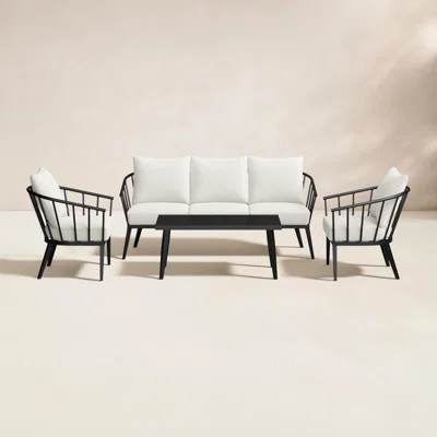 Serena 4-Piece Outdoor Seating Group with Sunbrella Cushions | Wayfair North America