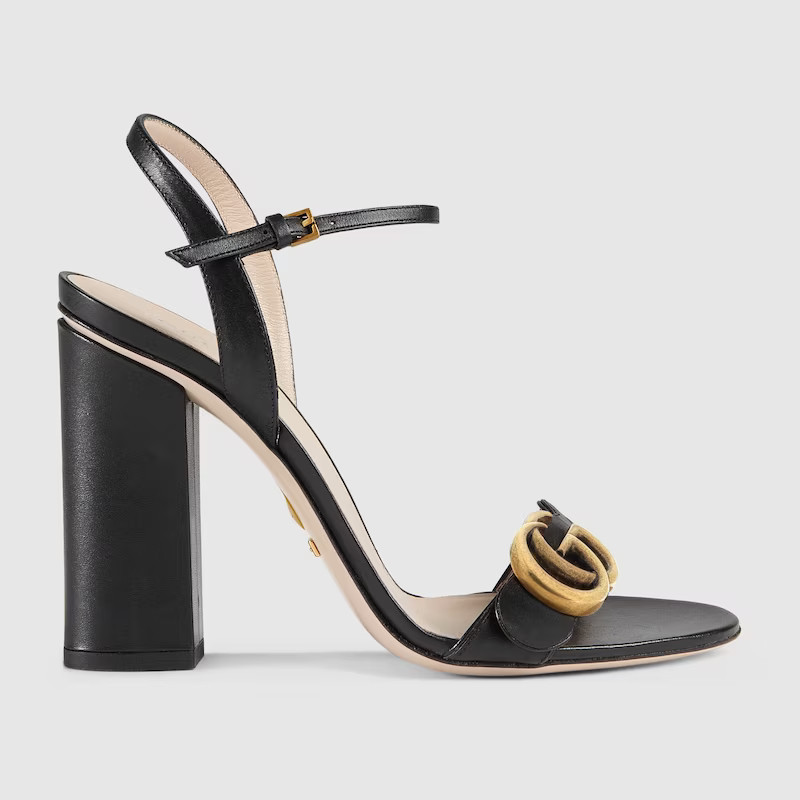 GUCCI Leather Sandal, Black, Leather | Gucci (US)