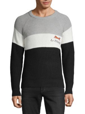 Colorblock Cotton-Blend Sweater | Saks Fifth Avenue OFF 5TH