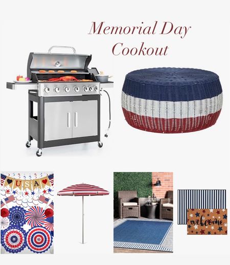 Memorial Day patio, Fourth of July patio, outdoor furniture, gas grill, outdoor coffee table 

#LTKHome #LTKSeasonal #LTKFamily