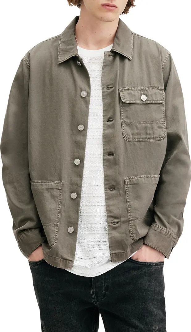 AllSaints Nevis Cotton Twill Chore Jacket | Nordstrom | Nordstrom