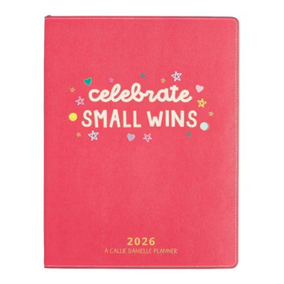 Callie Danielle 8.5"x11" Vegan Leather 2026 Annual Planner Celebrate Small Wins | Target