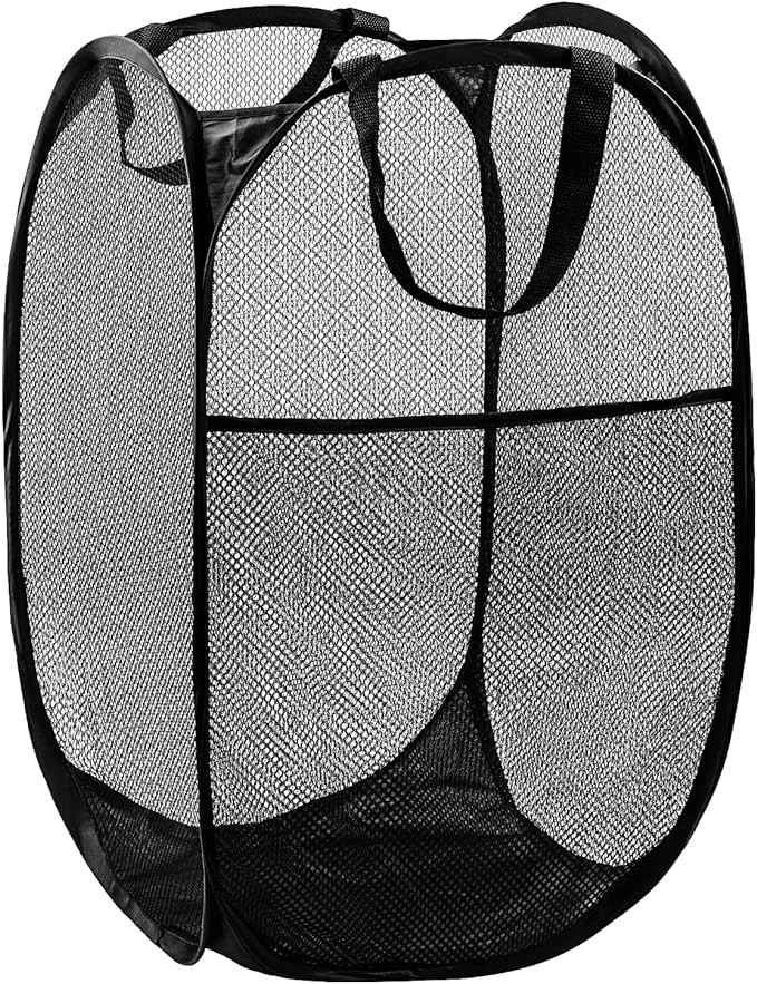 Pop Up Hamper, 1 PCS Mesh Pop Up Laundry Hamper, Foldable Mesh Laundry Basket with Space-Saving D... | Amazon (US)