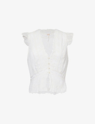 Day Dreamer Embroidered Cotton Top | Selfridges
