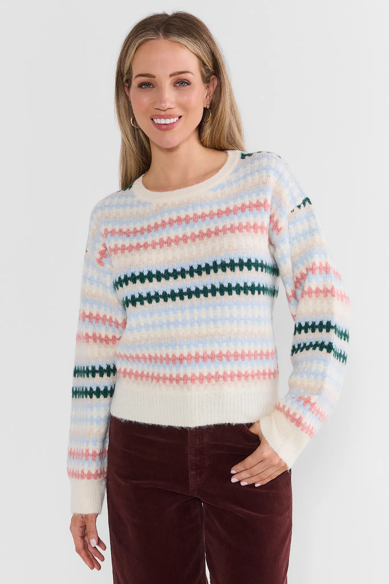 Multi Striped Knit Sweater | Avara