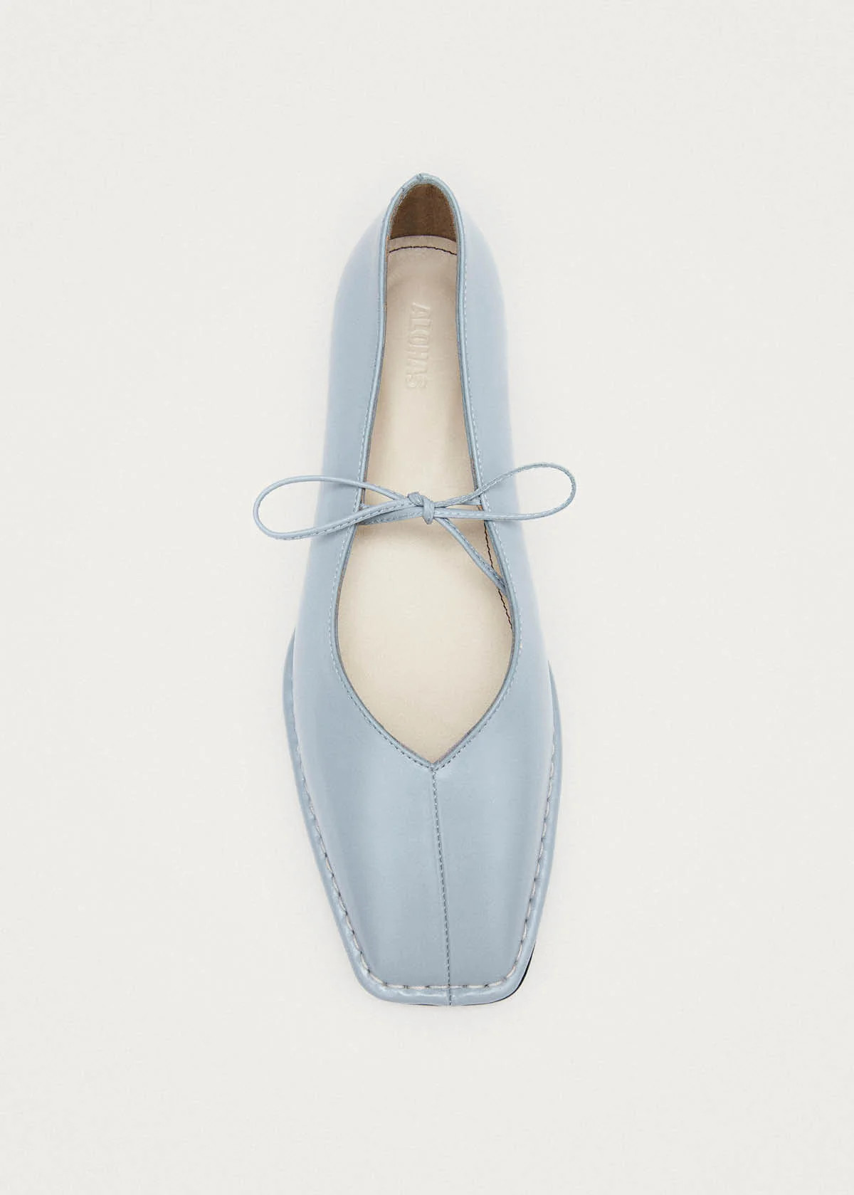 Sway Blue Leather Ballet Flats | ALOHAS (Global)