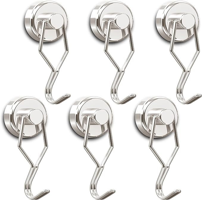 Magnetic Hooks,Tohoer Heavy Duty Neodymium Magnet Hook 60LBS with Rust Proof for Indoor Outdoor H... | Amazon (US)