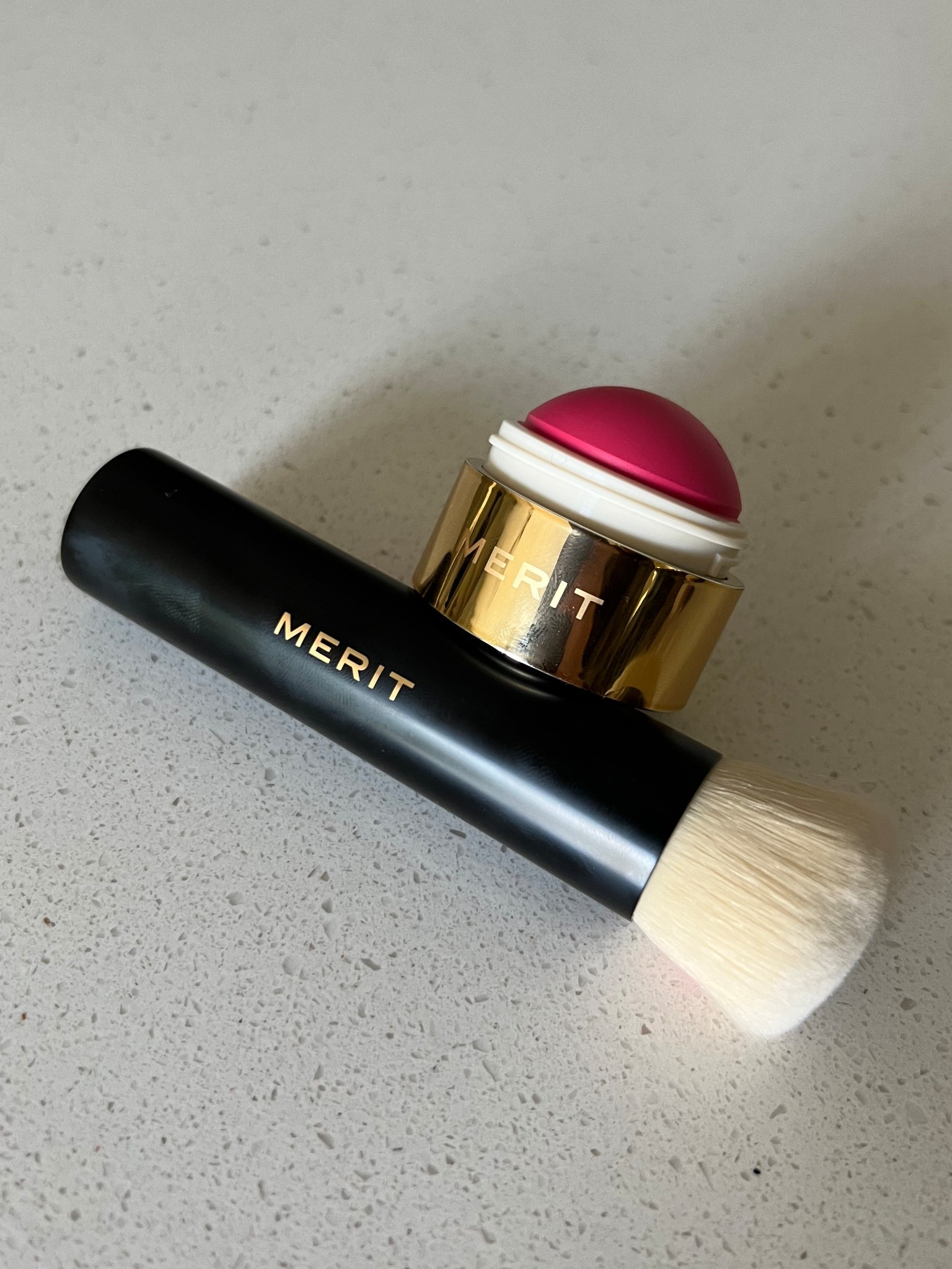 💖 Two of my go-to MERIT picks for that effortless glow:
Flush Balm Cream Blush — impossible to mess up, melts into skin for a natural, radiant flush, and doubles as a lip tint. Super creamy, lightweight, and nourishing thanks to vitamin E.
Brush No. 1 Tapered Blending Brush — blends everything seamlessly so your makeup looks like you, just more polished. Buildable, soft, and perfect for all complexion products.
Vegan, cruelty-free, and totally mama-friendly for quick, easy, glowing makeup. ✨


#LTKOver40 #LTKFindsUnder50 #LTKBeauty