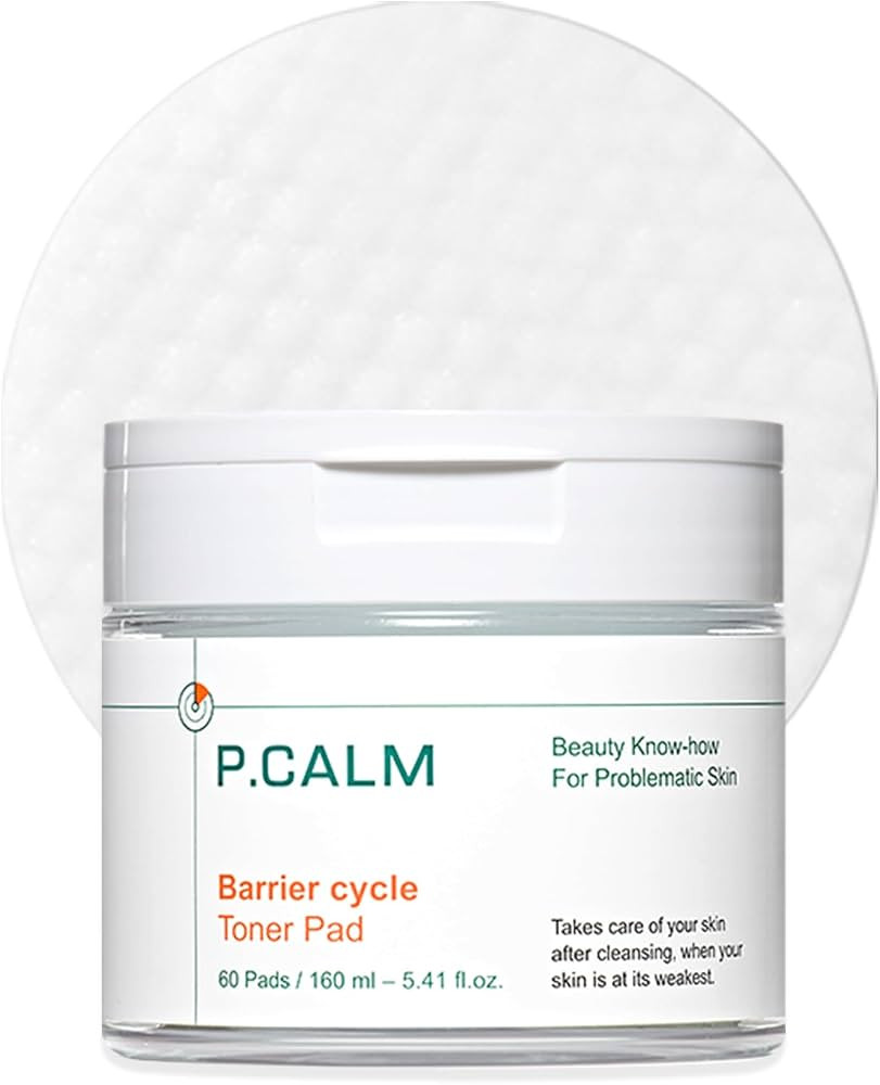 P.CALM Barrier Cycle Toner Pad – 60 Pads with Centella Asiatica & Papaya Extract for Soothing, ... | Amazon (US)