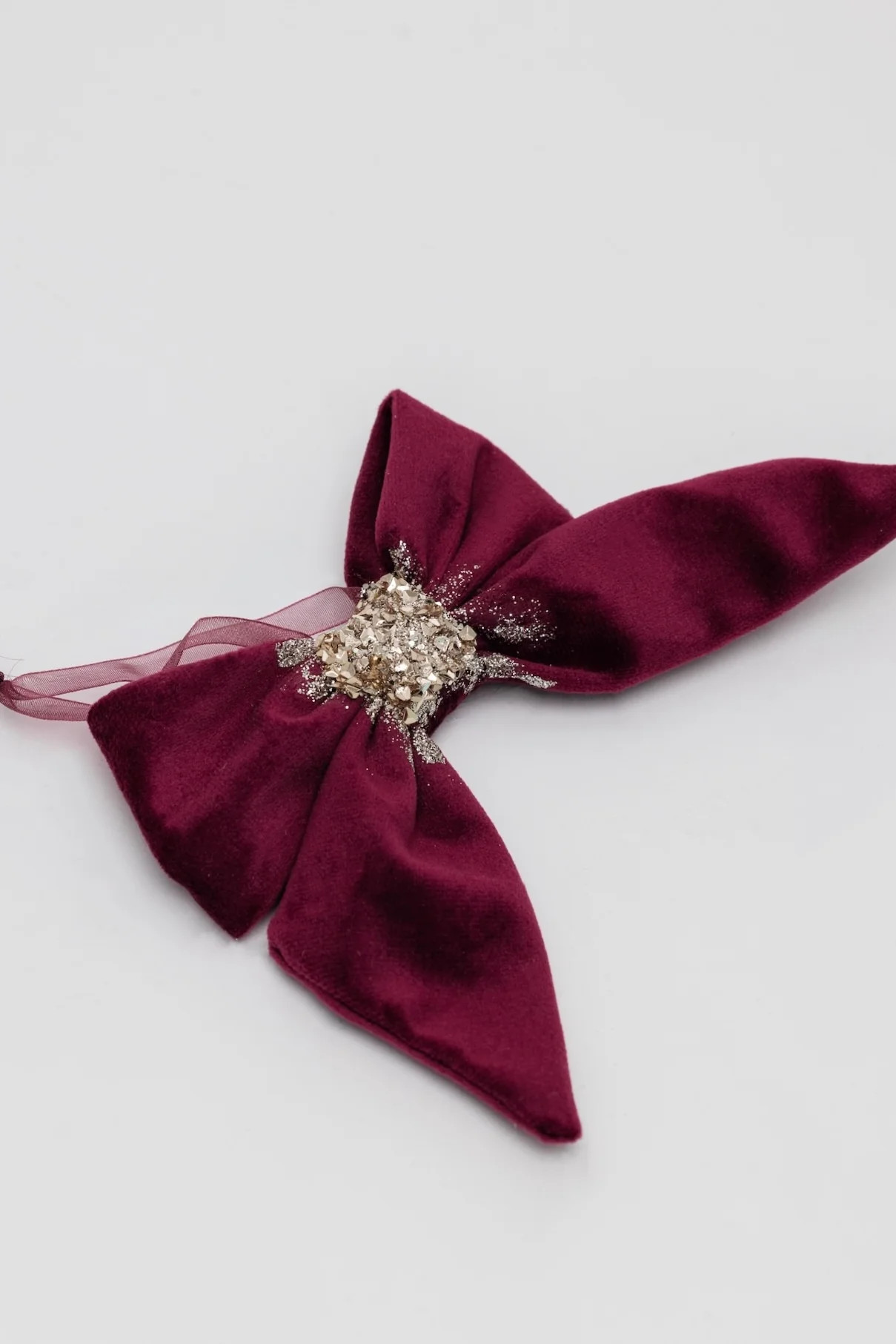 Velvet Bow Ornament - Dark Red | THELIFESTYLEDCO