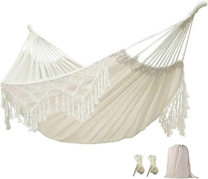 Boho Hammock - Large Double Deluxe Hammock Swing Bed with Carry Bag for Outdoor & Wedding Party D... | Amazon (US)