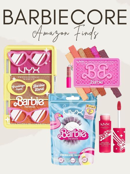 Daily Amazon finds! NYX Barbie collection, Barbiecore, Barbie Movie, eyeshadow palette, false eyelashes, lipstick, lipgloss, blush, makeup on a budget 

#LTKFind #LTKunder50 #LTKbeauty