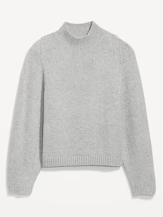 Melange Cozy Mock-Neck Sweater for Women | Old Navy (US)