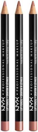 NYX PROFESSIONAL MAKEUP Slim Lip Pencil, Long-Lasting Creamy Lip Liner - Pack Of 3 (Peakaboo Neut... | Amazon (US)